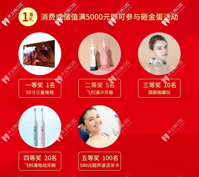 在院消費或儲值5000元可參與砸金蛋活動